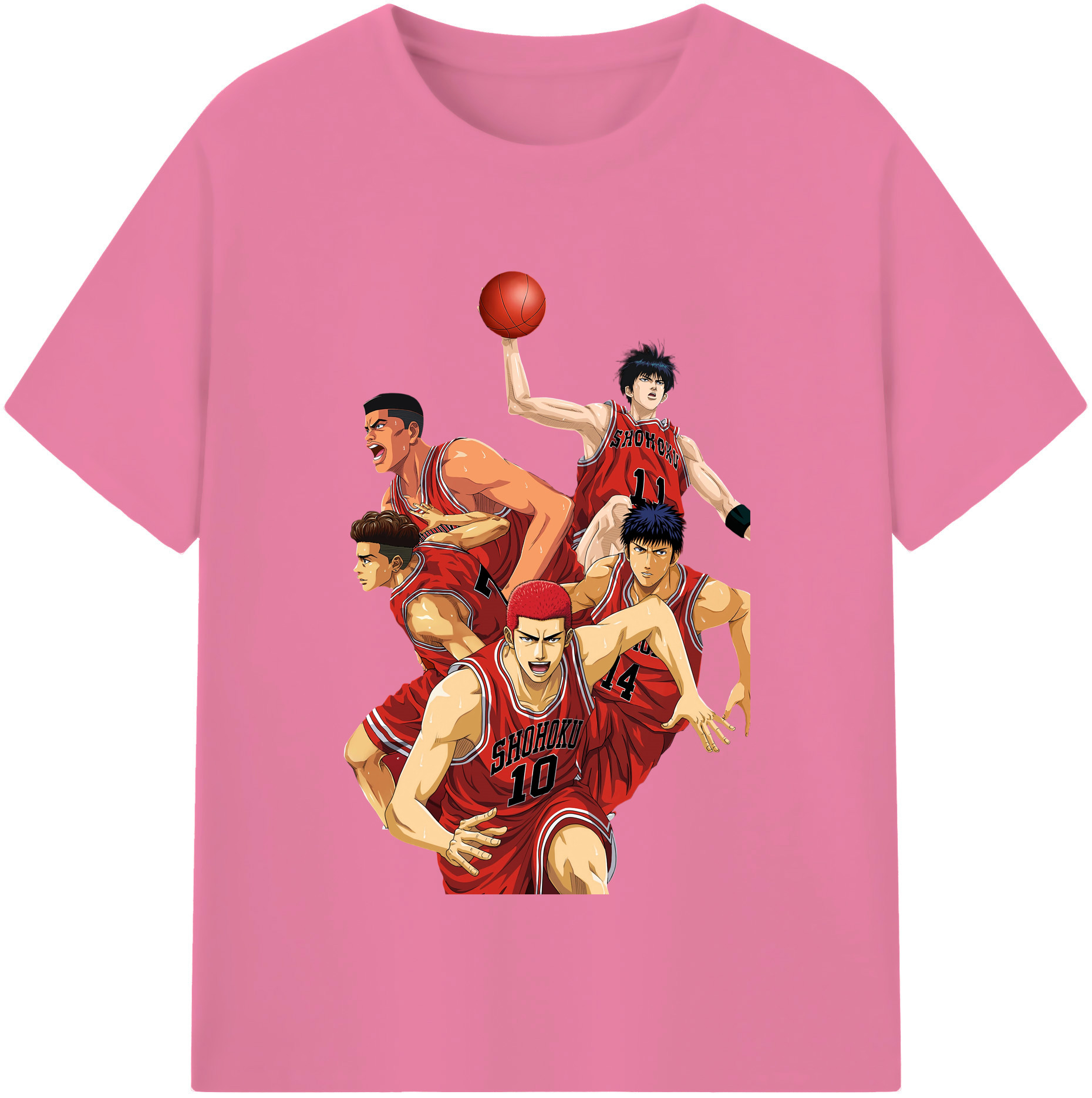 SLAM DUNK／スラムダンク 綿100％半袖Tシャツ（フロントプリント）